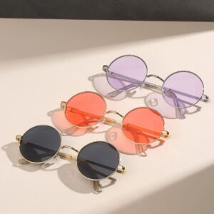 3pairs Round Frame Sunglasses